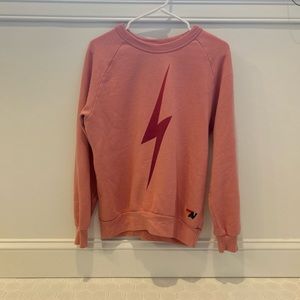 Aviator nation crew neck sweatshirt in rosy